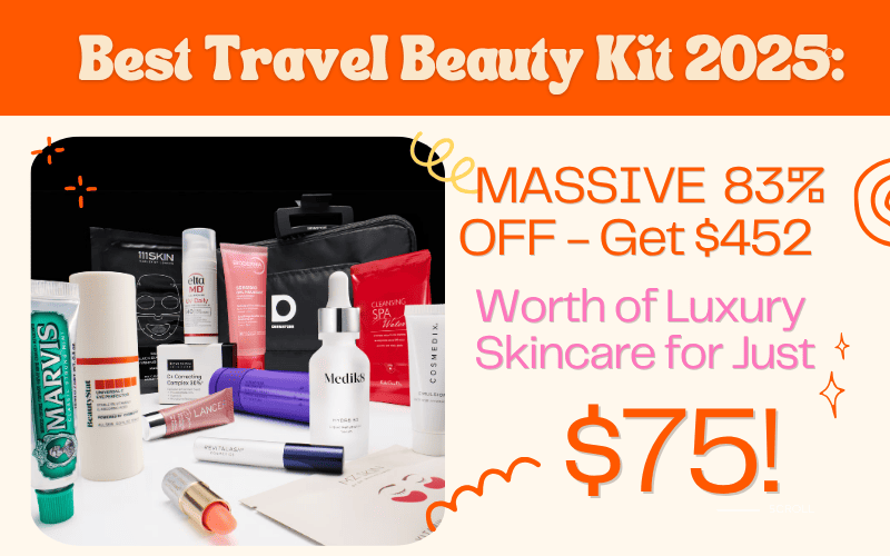 Read more about the article Best Travel Beauty Kit 2025: MASSIVE 83% OFF – Get $452 Worth of Luxury Skincare for Just $75!
